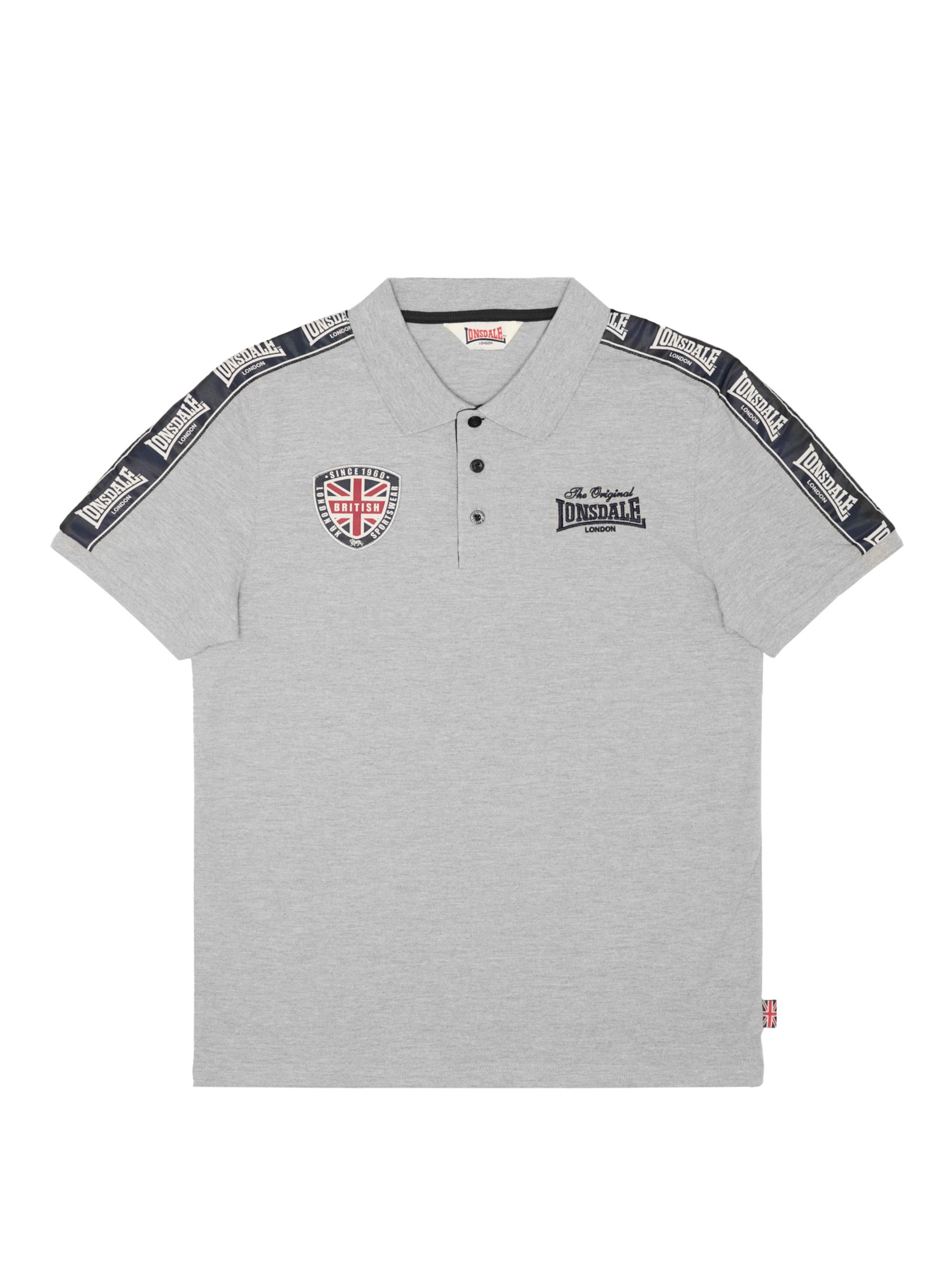 Tricou 'Pelton' de la LONSDALE pe gri: față