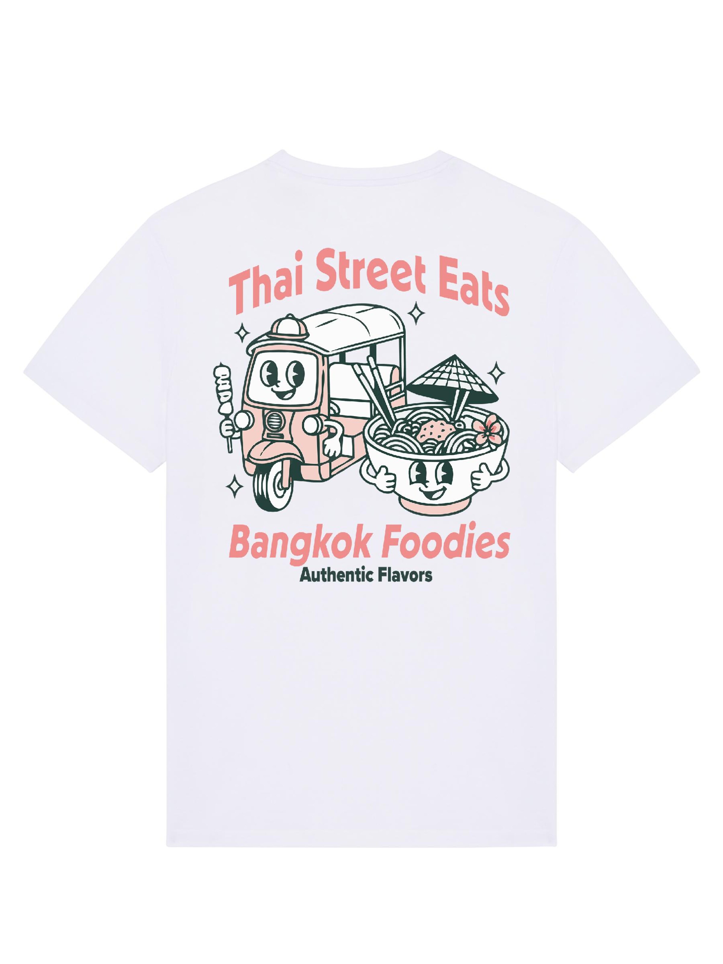 RoamLikeSummer Shirt 'Thai Streets Eats'‌‌‌‌‌‌‌ in Weiß