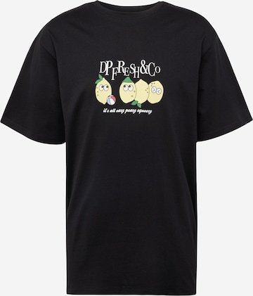 Denim Project T-Shirt 'Lemon Fresh' in Schwarz: predná strana