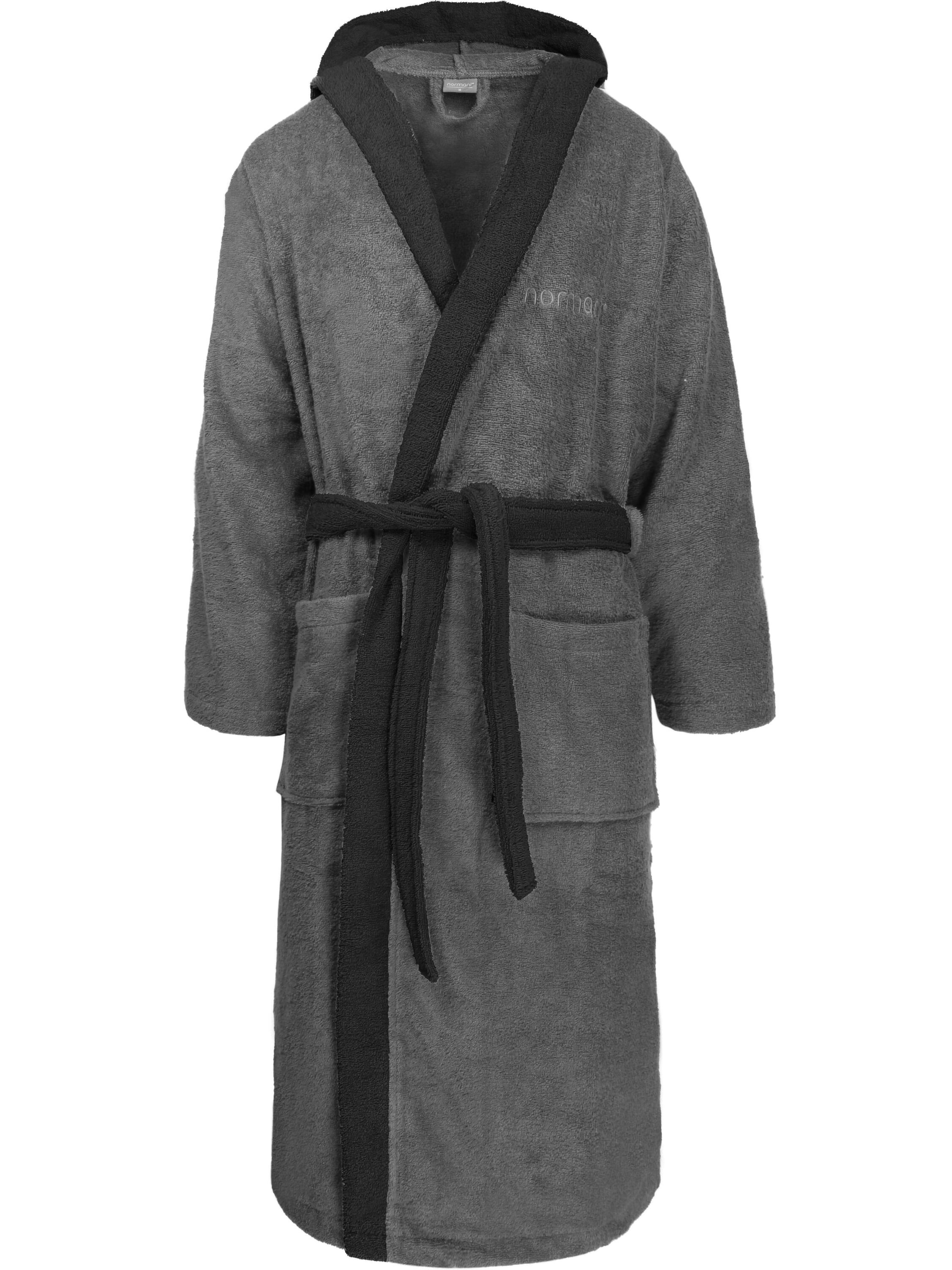 normani Bathrobe long in Grey: front