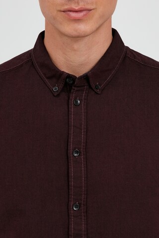 BLEND Regular fit Button Up Shirt 'BHNAIL' in Red