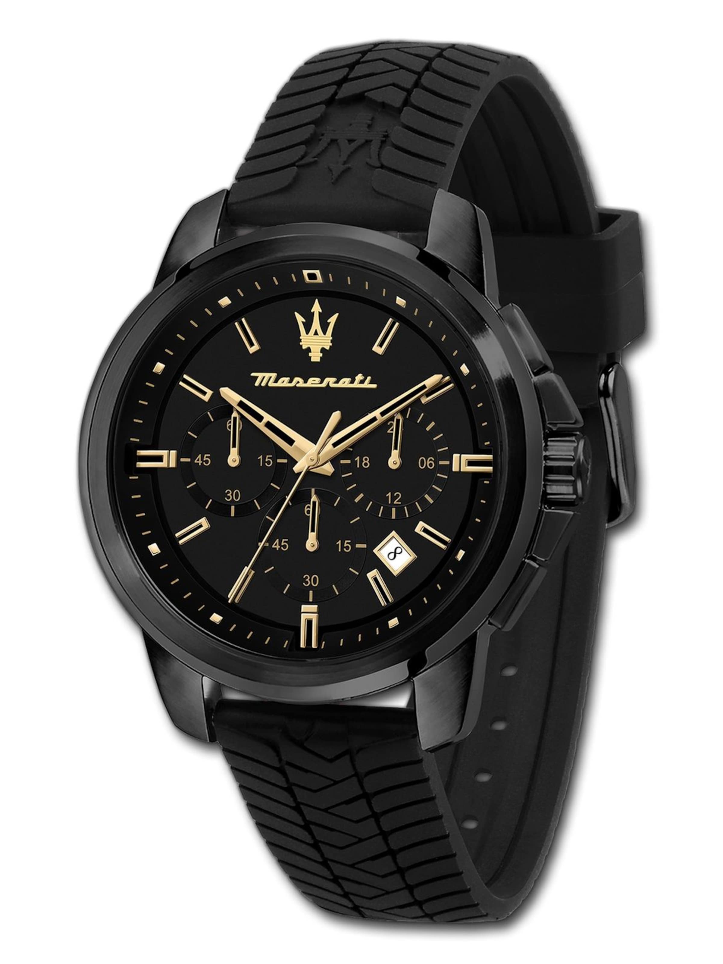 Maserati Analoog horloge in Zwart: voorkant
