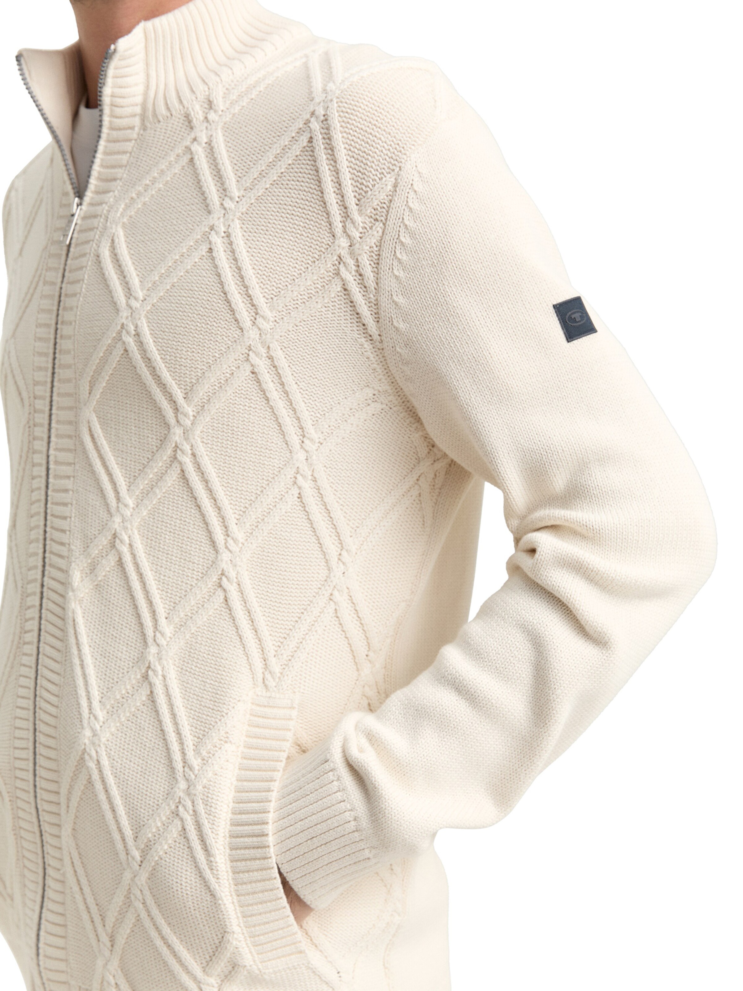 TOM TAILOR Gebreid vest in Wit