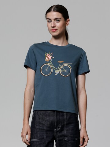 Maglietta ' Damenfahrrad ' di Watapparel in blu: frontale