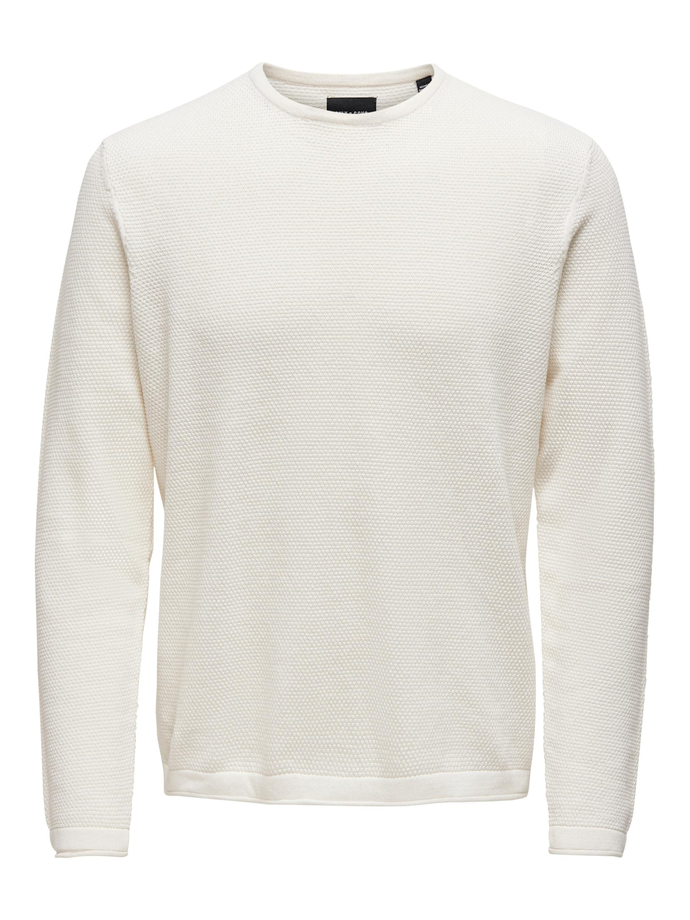Only & Sons Regular fit Sweater 'PANTER' in White: front