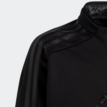 ADIDAS SPORTSWEAR Athletic Zip-Up Hoodie 'Tiro Suit Up' in Black