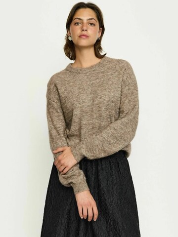 Soft Rebels Sweater 'SRAllison' in Brown: front