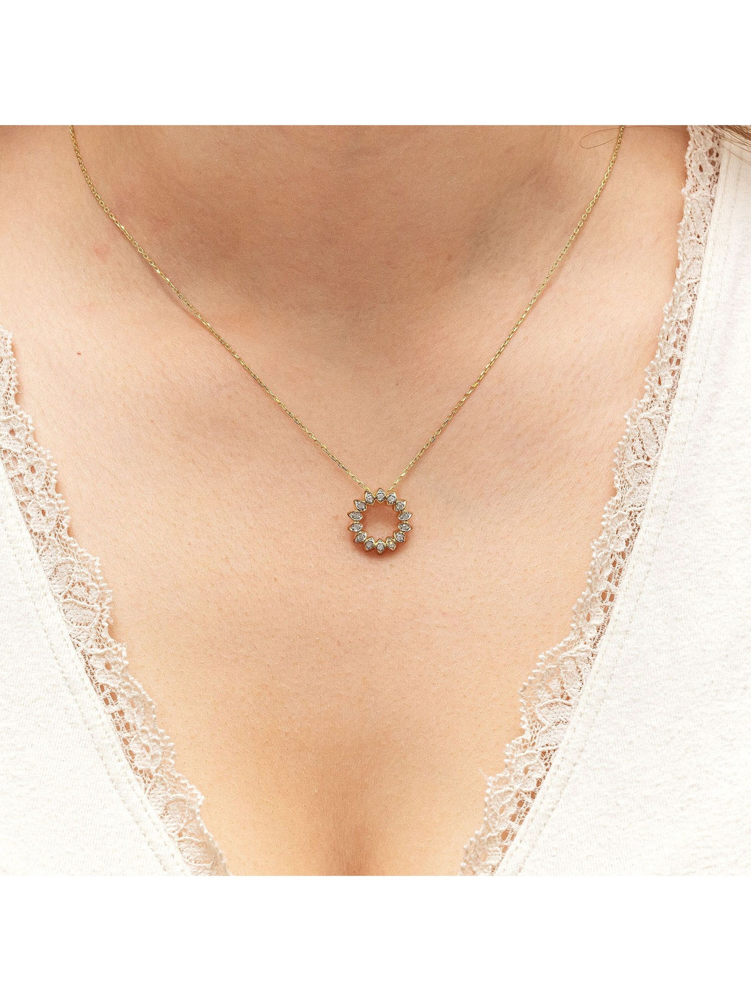 Diamonds by Ellen K. Necklace in Yellow: front