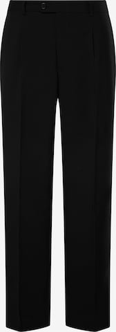 Men Plus Regular Pants in Black: front