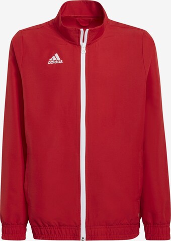 ADIDAS PERFORMANCE Athletic Jacket 'Entrada 22 Presentation' in Red: front