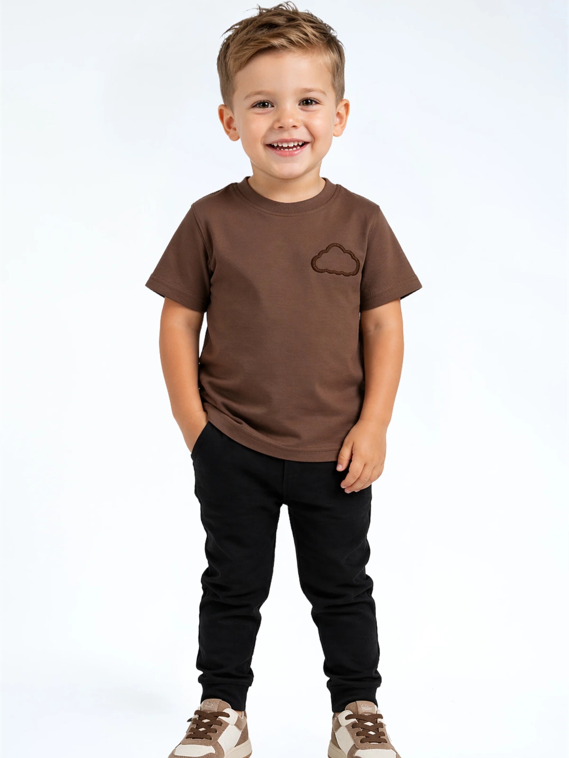 Donder Shirt 'Heavy Tee Essential Canary Yellow' in Brown
