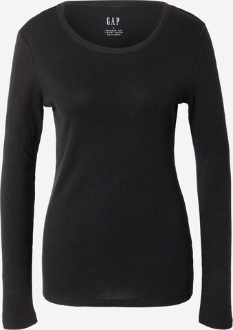 GAP Shirt 'V-LS FAV CREW SLD' in Black: front