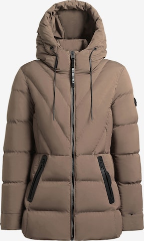 Veste d’hiver 'Rabb' khujo en marron : devant