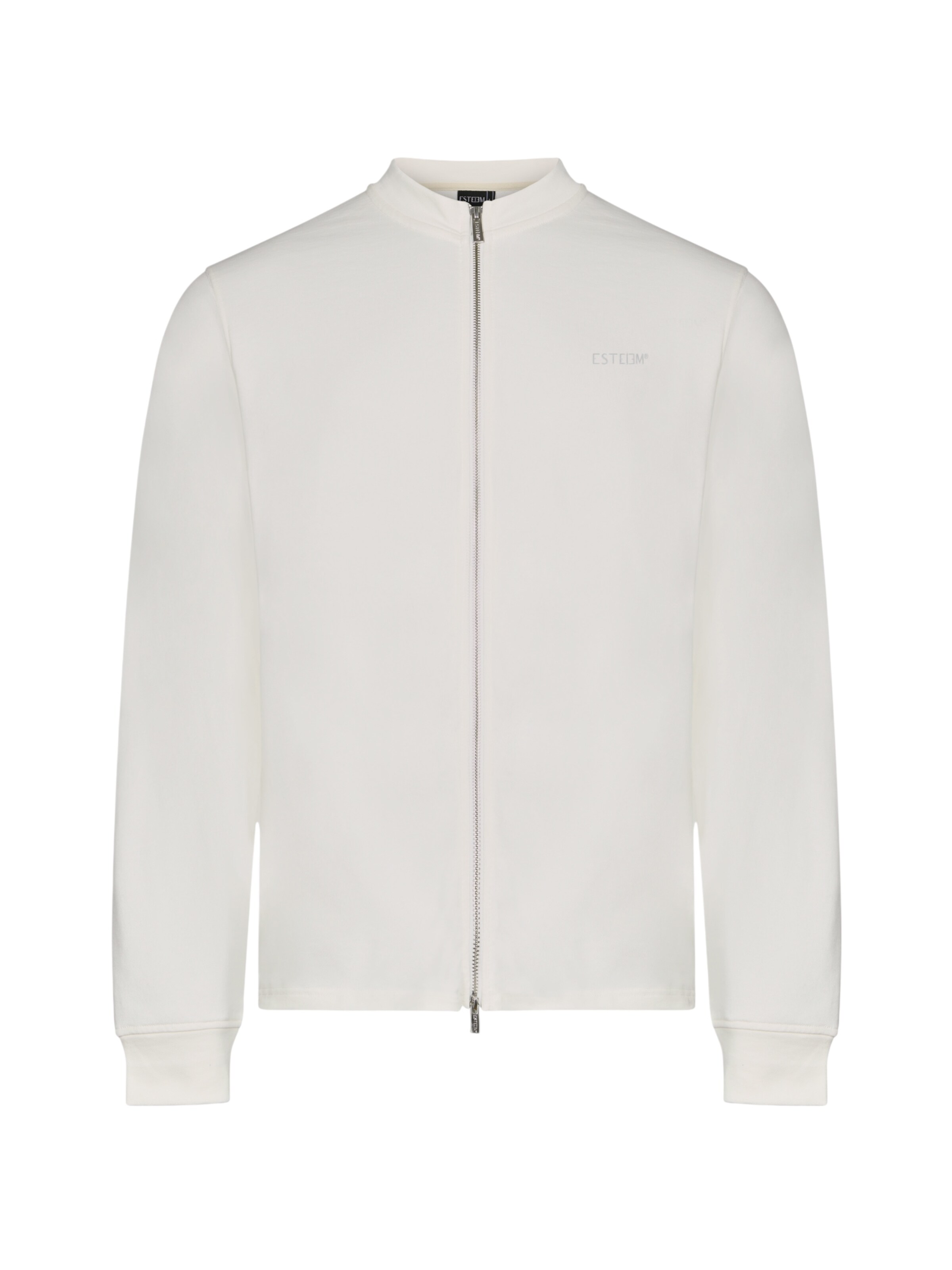 ESTEEM Collegetakki 'Essential' värissä valkoinen: etupuoli