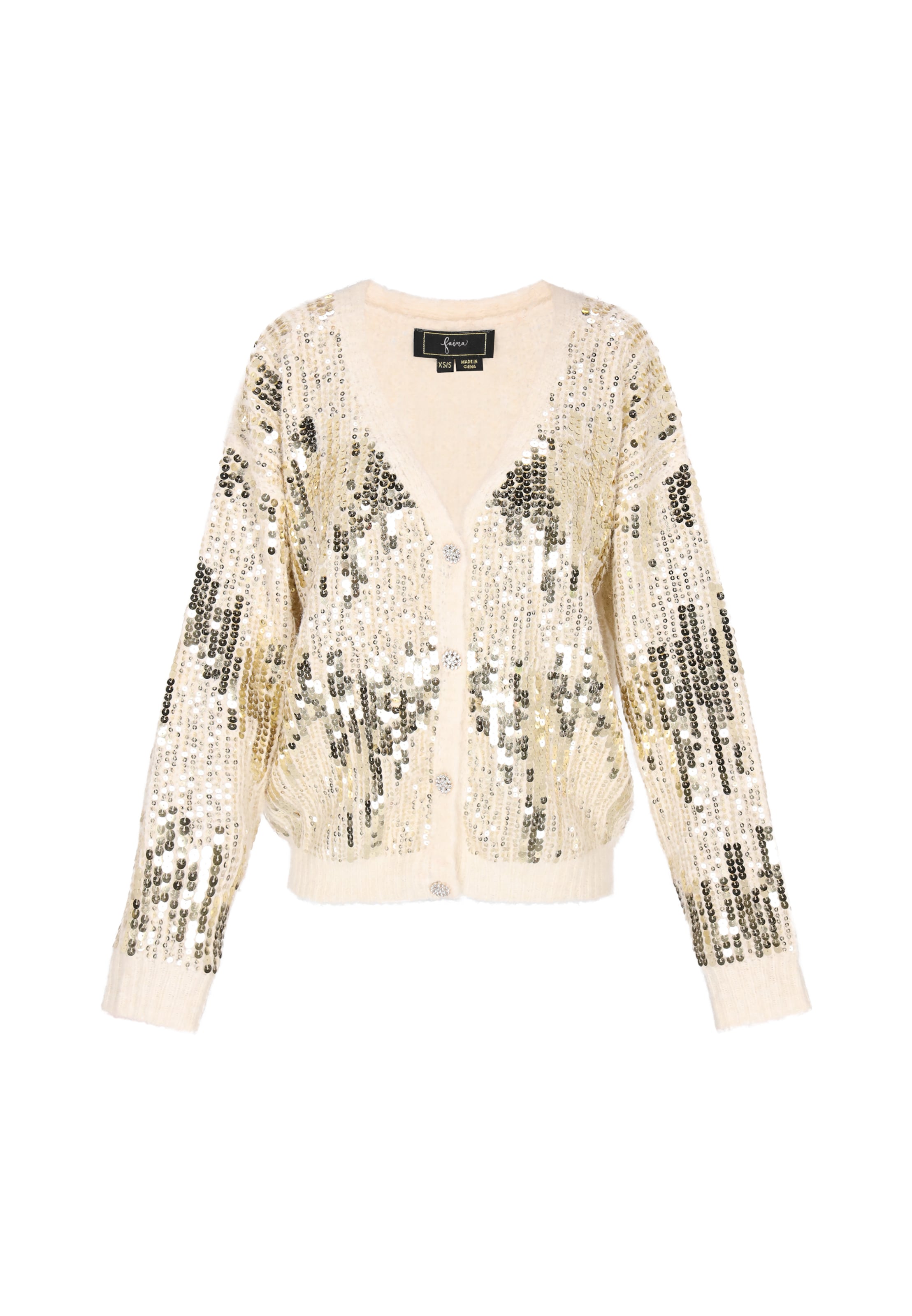 faina - Cárdigan en blanco: frente