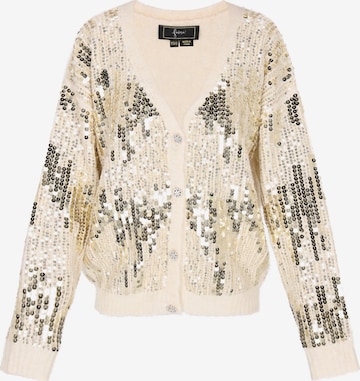 faina Knit cardigan in White: front