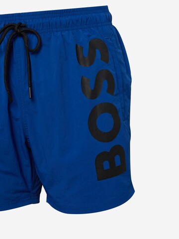 BOSS Orange Badeshorts  'Octopus' in Blau