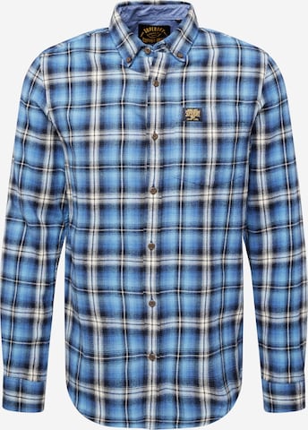 Superdry Comfort fit Button Up Shirt in Blue: front