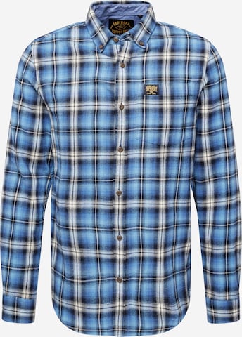 Superdry Button Up Shirt in Blue: front