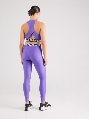 Skinny Pantalon de sport 'Authentics' UNDER ARMOUR en violet