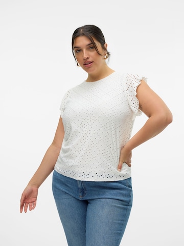 Vero Moda Curve - Camiseta en blanco: frente