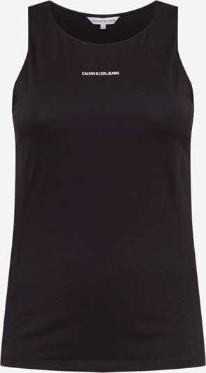 Top Calvin Klein Jeans Curve pe negru / alb, Vizualizare produs