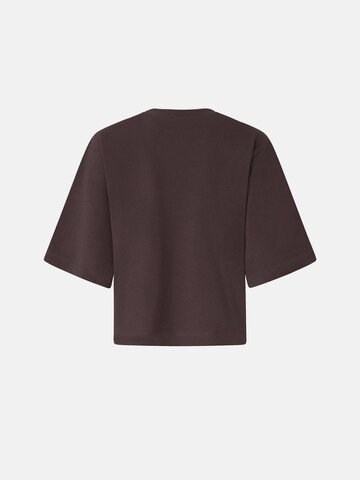 PINKO Koszulka 'PINKO NIAMEY T-SHIRT JERSEY LOGO BIRDS EFFETTO RICAMO T-SHIRT' w kolorze brązowy