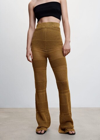 MANGO Tapered Broek in Bruin