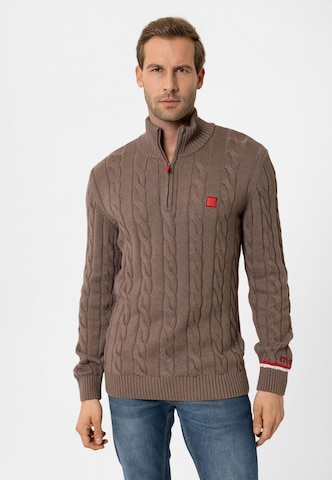 Moxx Paris Sweater in Brown: front