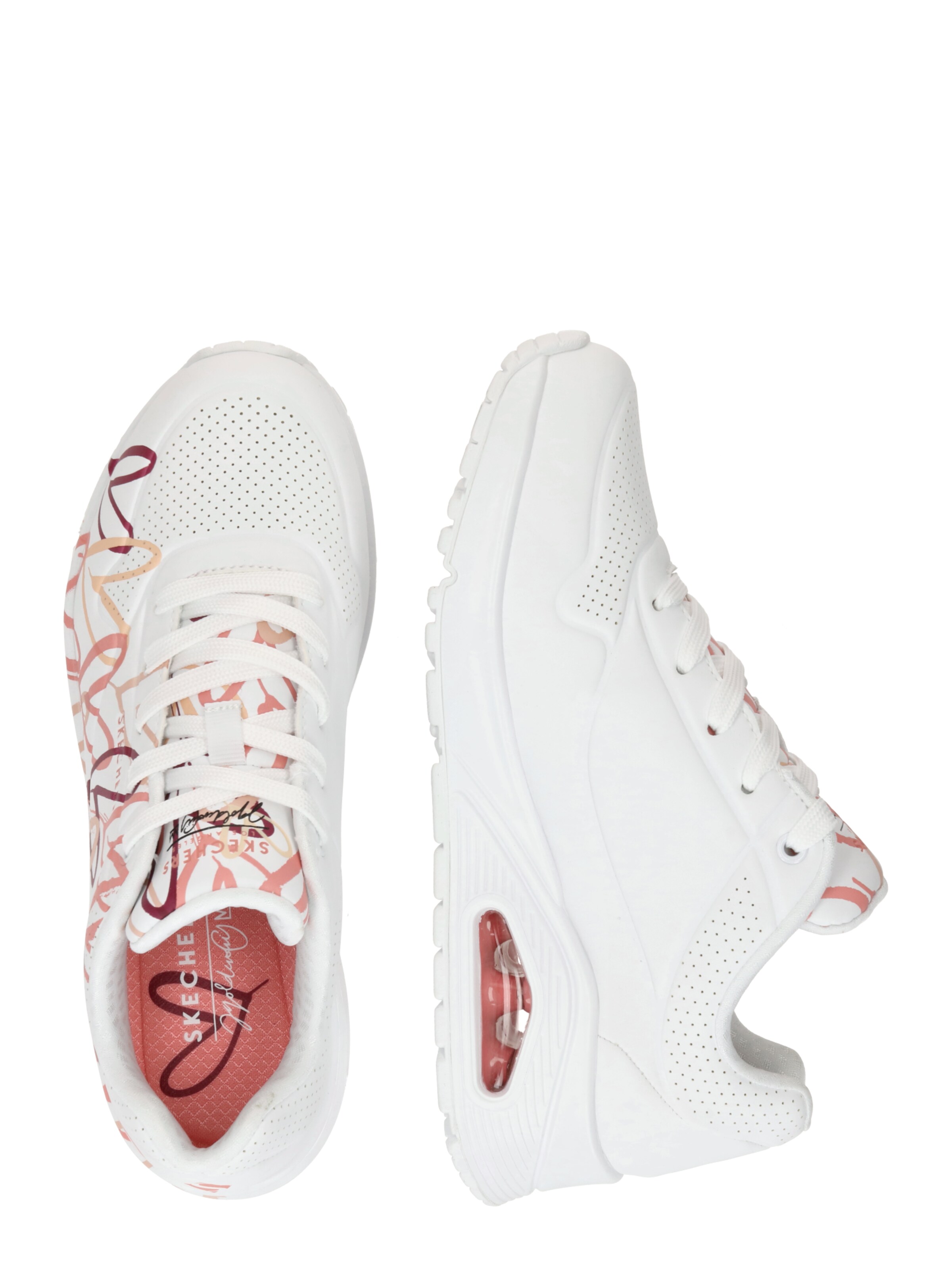 SKECHERS Låg sneaker 'Uno - Spread The Love' i vit