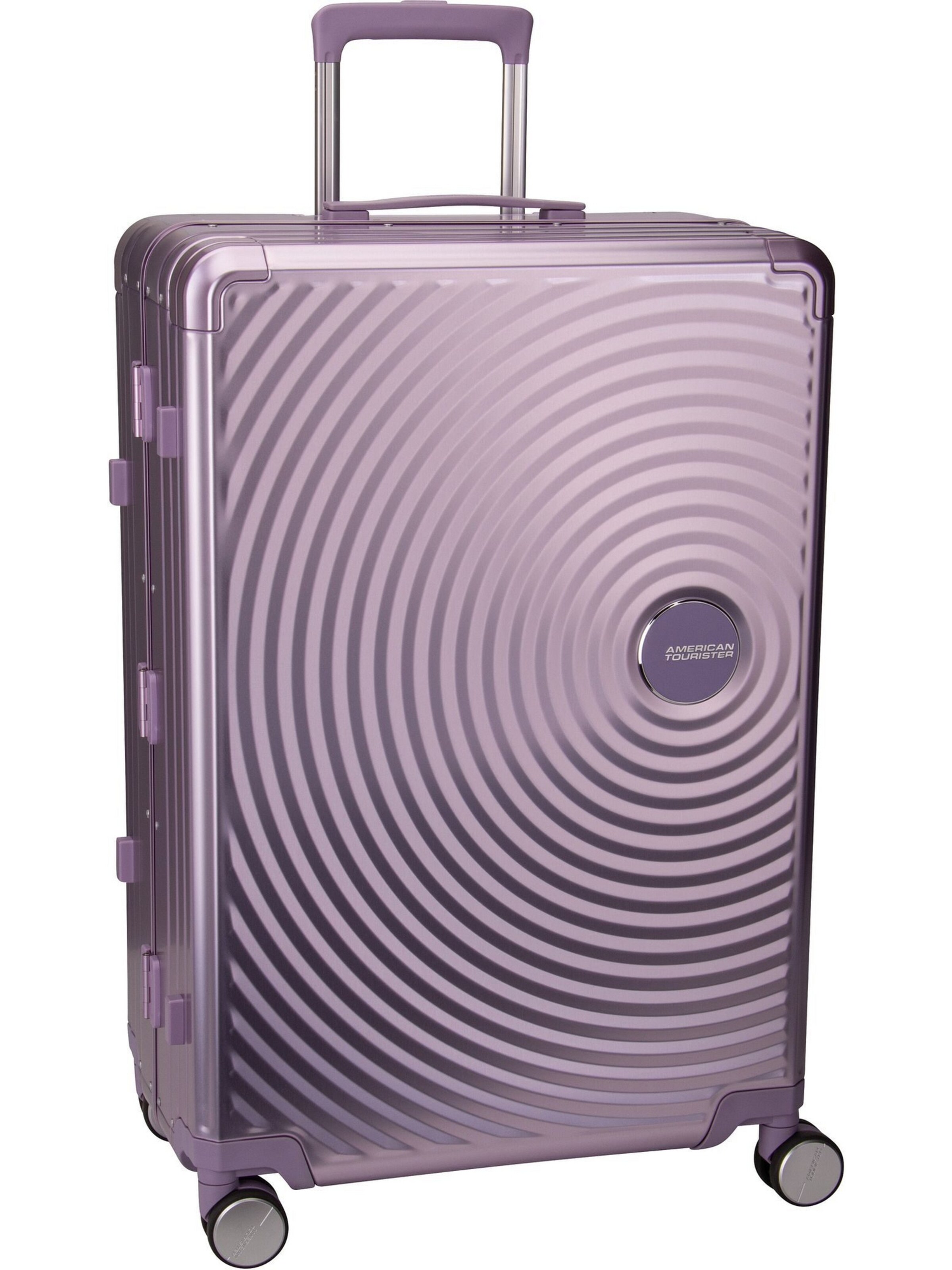 American Tourister Trolley 'Soundbox' in Lila: Vorderseite