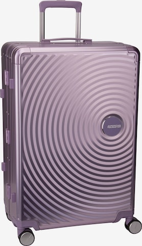 American Tourister Trolley 'Soundbox' in Lila: Vorderseite