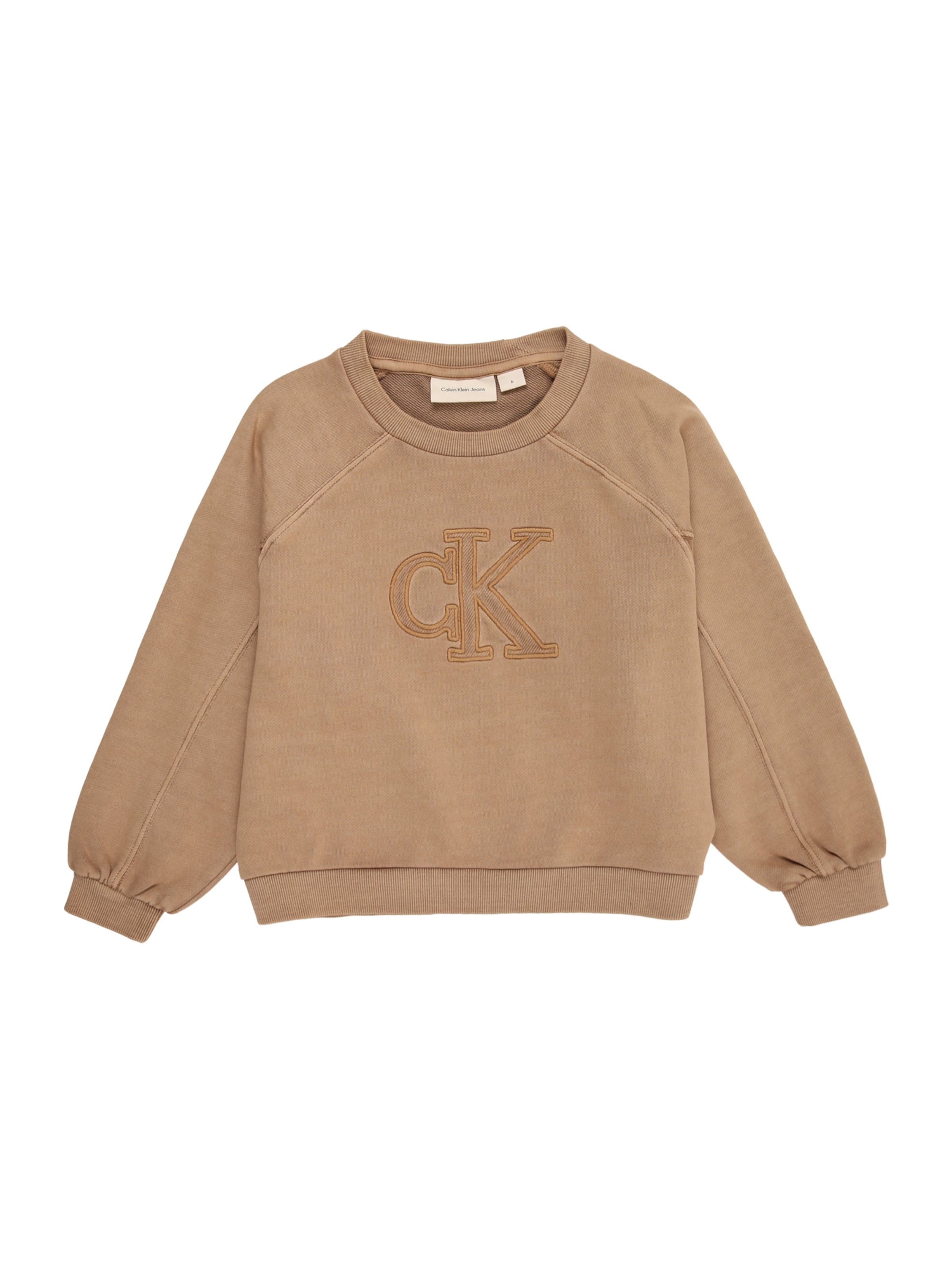 Calvin Klein Jeans Μπλούζα φούτερ σε καφέ: μπροστά