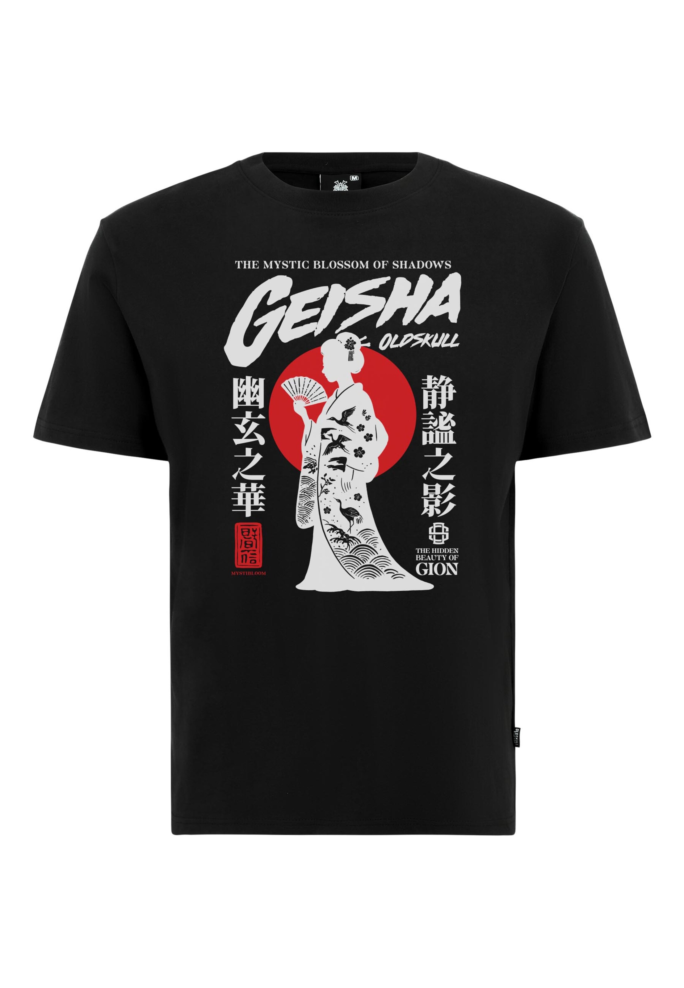 Oldskull Shirt in Zwart: voorkant