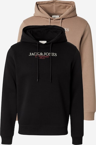 JACK & JONES Mikina 'JORBillyburg' - Hnedá: predná strana