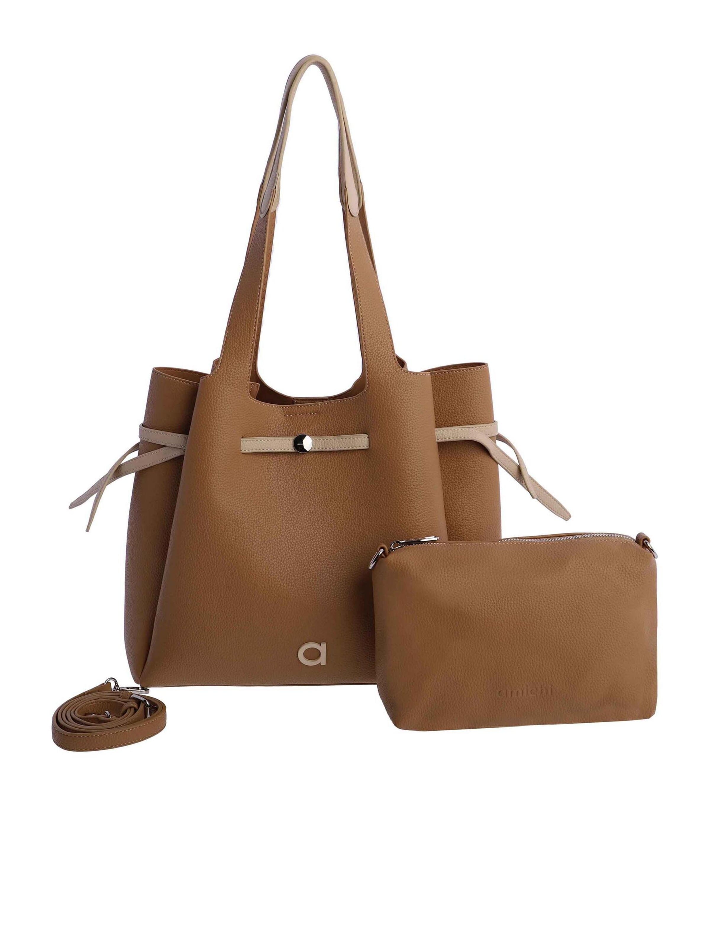 Amichi - Shopper en beige: frente