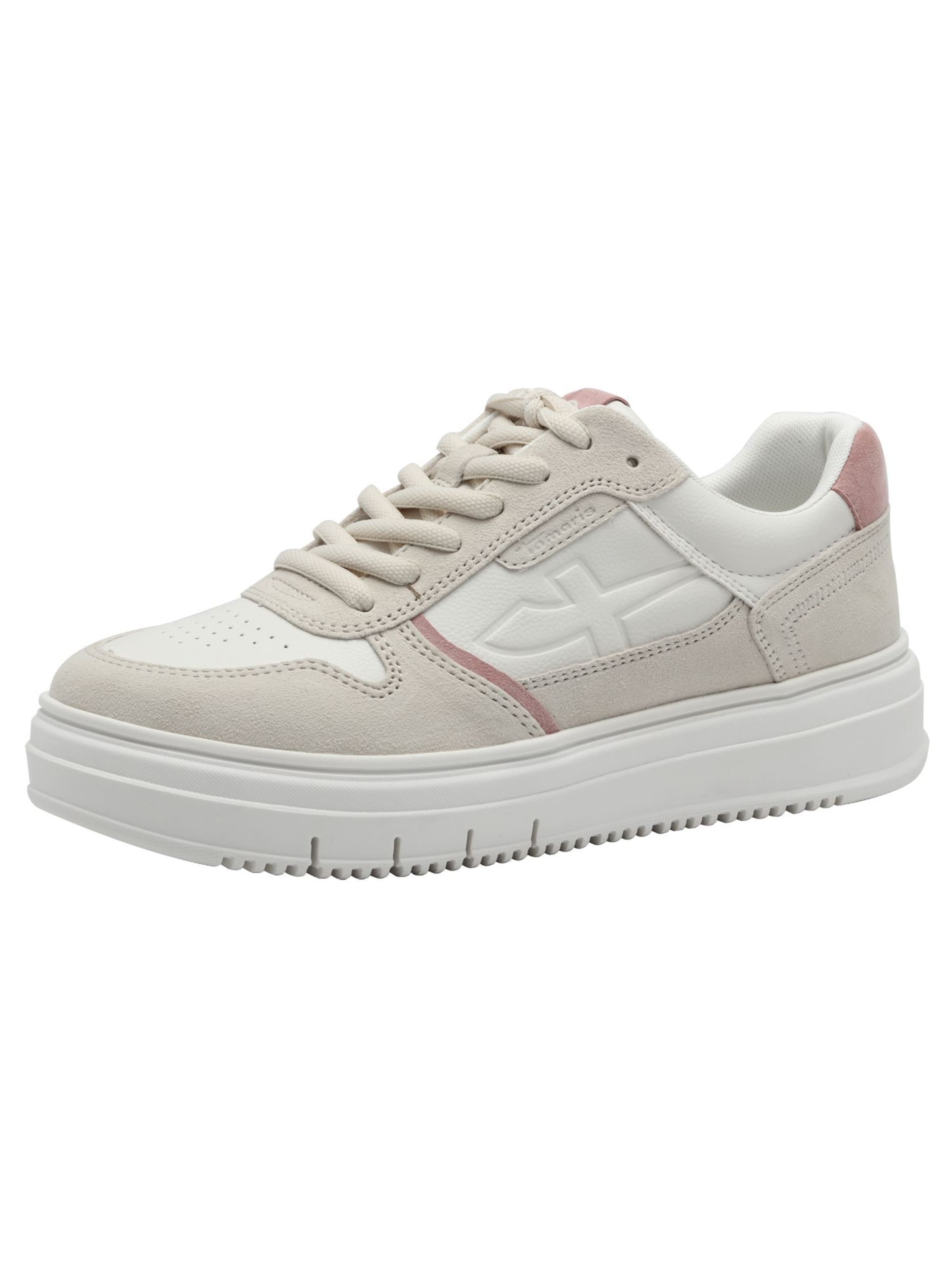 Tamaris Platform trainers in White: front
