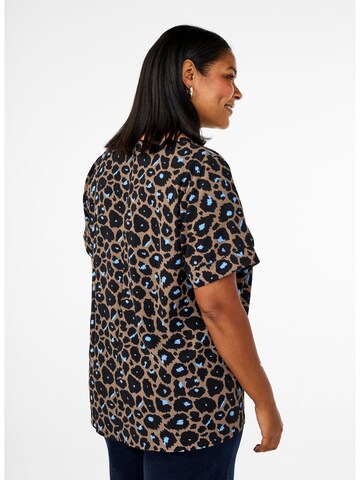 Zizzi Bluza 'Vanni' | rjava barva