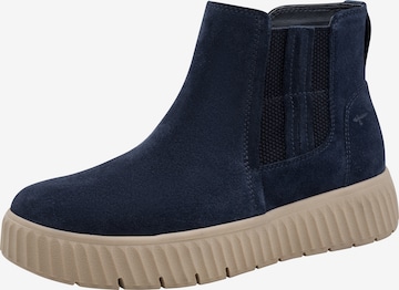 Tamaris Stiefelette in Blau: Vorderseite