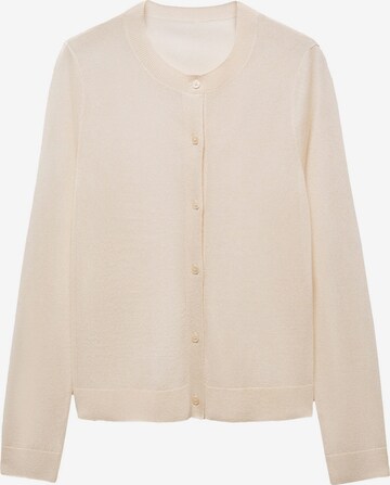 MANGO Gebreid vest 'Amalfi' in Beige: voorkant