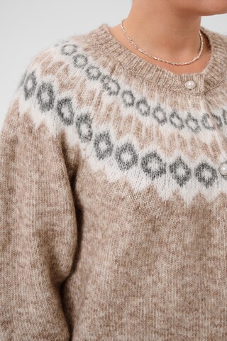 Cardigan KAFFE CURVE en beige