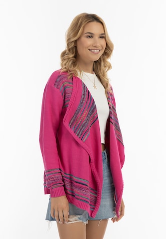 Cardigan IZIA en rose : devant