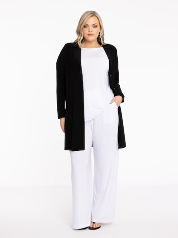 Wide Leg Pantalon Yoek en blanc