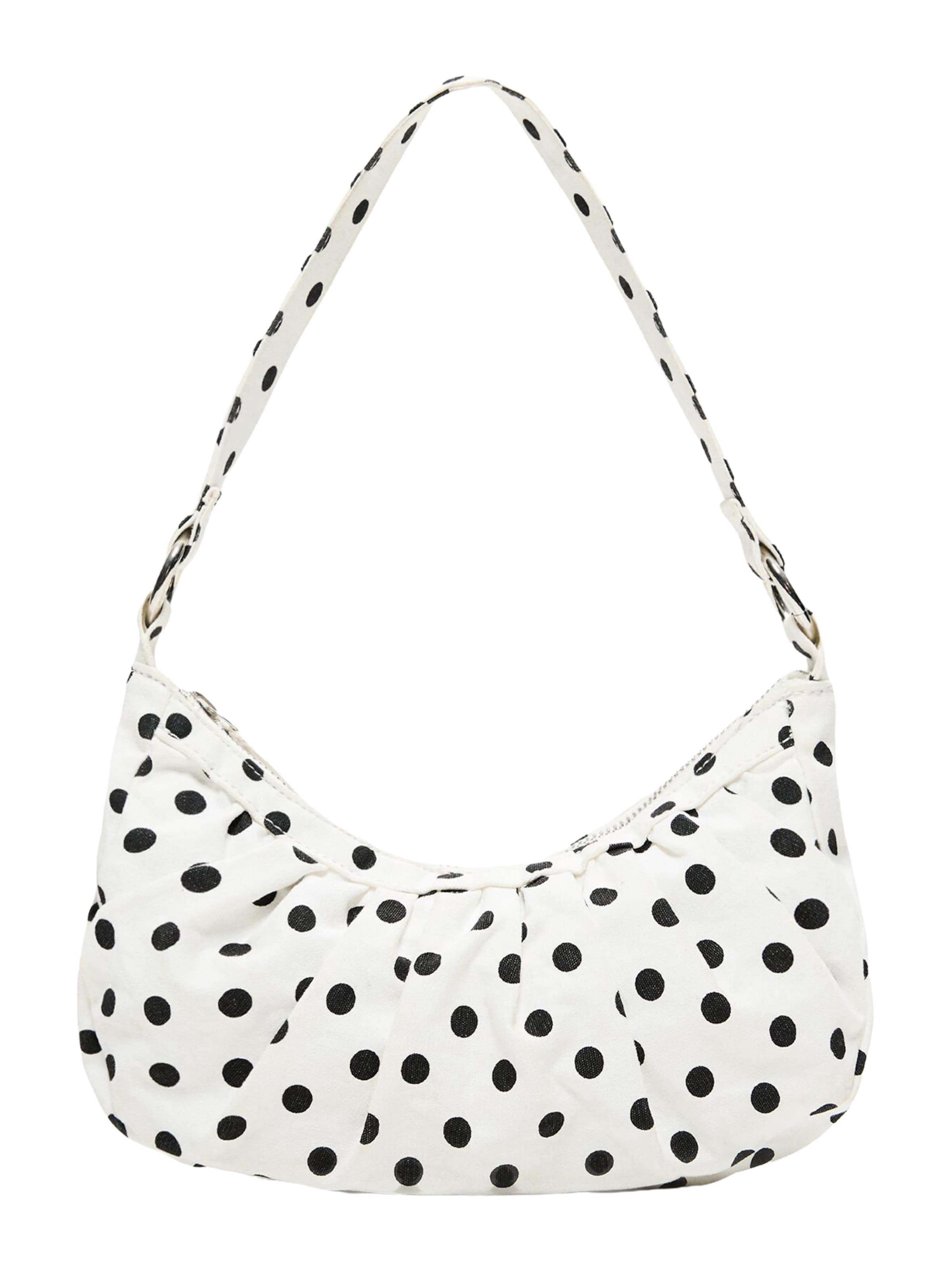 Bershka Sac bandoulière en noir / blanc naturel, Vue avec produit