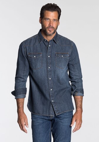 ARIZONA Regular fit Button Up Shirt in Blue: front