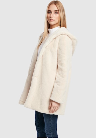 Urban Classics Ανοιξιάτικο και φθινοπωρινό παλτό ' Ladies Hooded Teddy Coat ' σε λευκό