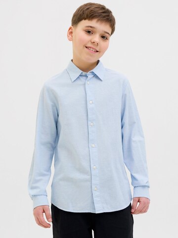 Jack & Jones Junior Regular fit Overhemd 'JJEBreeze' in Blauw: voorkant