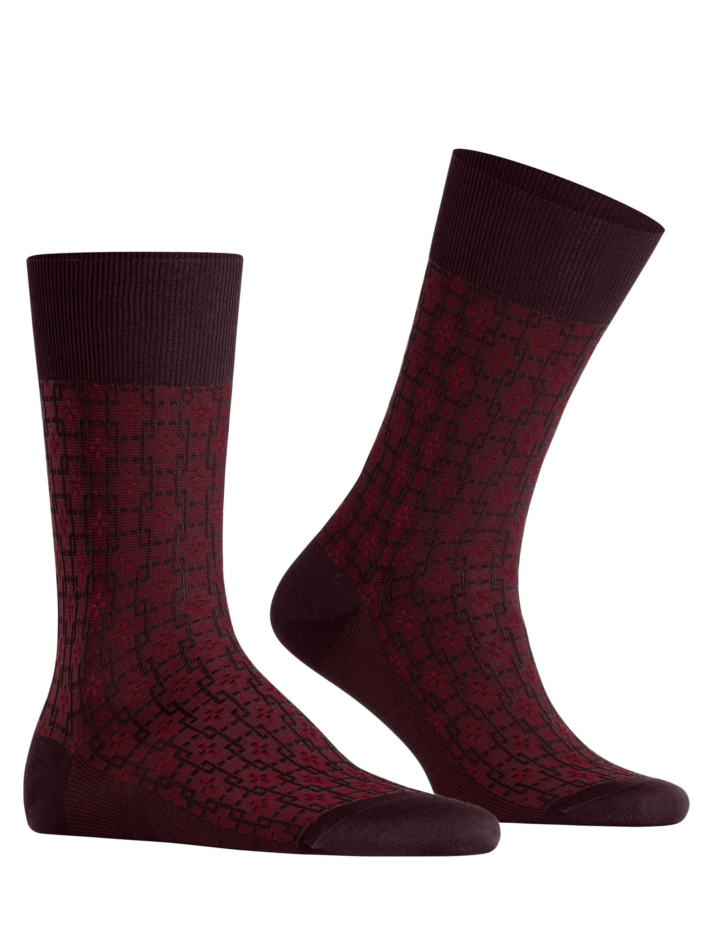 FALKE Socks 'Artwork Tie' in Red