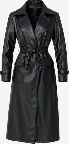 Manteau mi-saison Elara en noir : devant