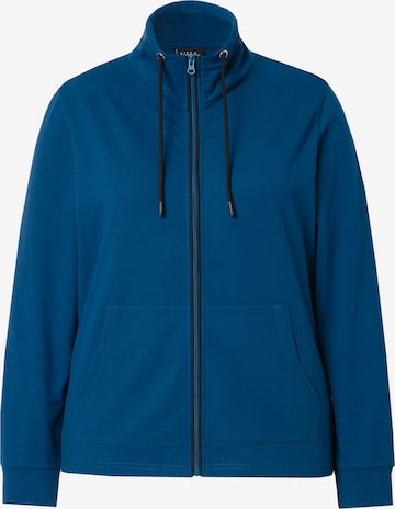 Veste de survêtement Ulla Popken en bleu : devant